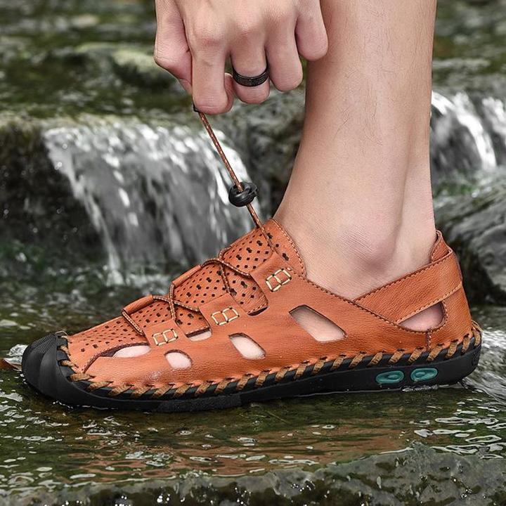 Men's Leather Sports Beach Breathable Casual Water Shoes