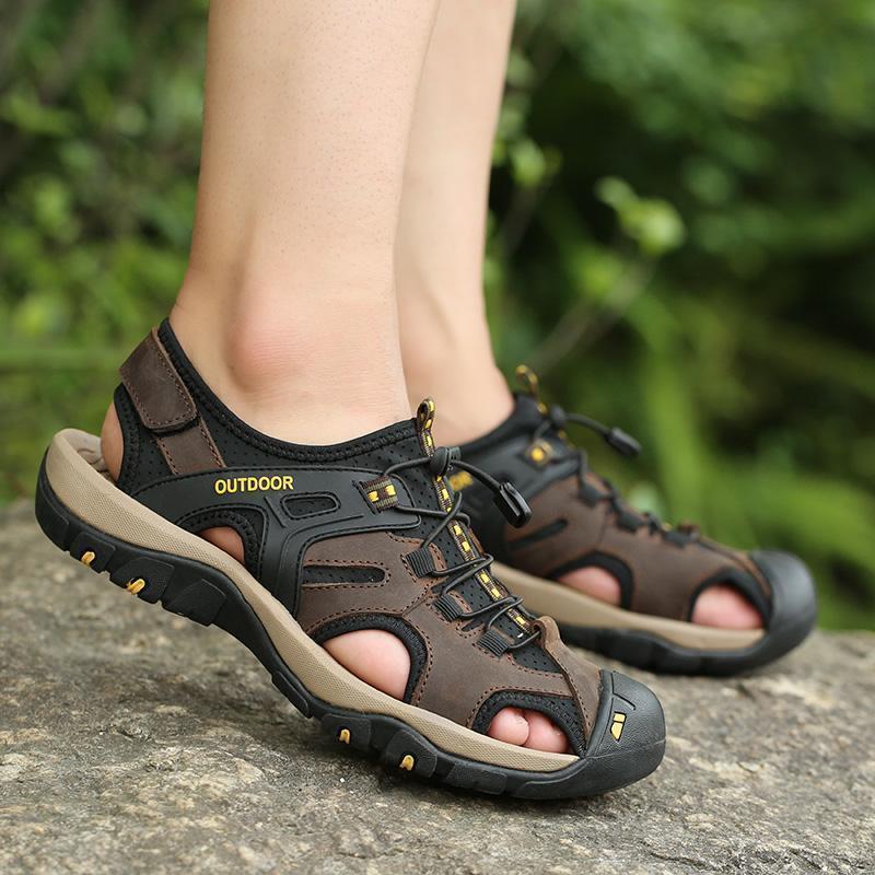 Men High Quality Leather Sandals