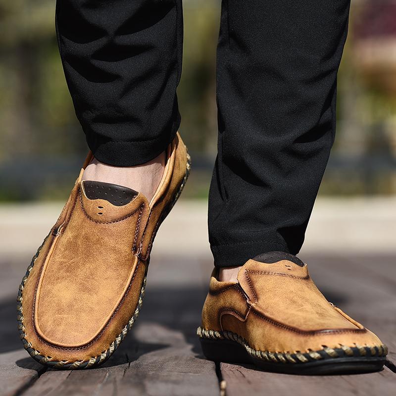 Men Leather Breathable Moccasins Loafers