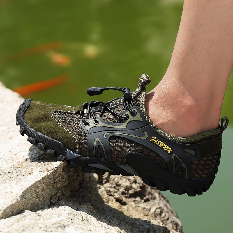 Men's outdoor hiking shoes mesh shoes breathable casual light