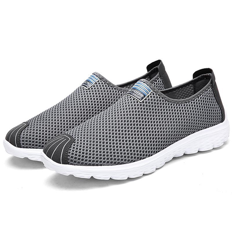 Men's Shoes Sneakers Csual Shoes Breathable Flats Mesh Running Sapato Size