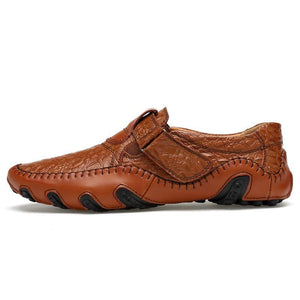 Peas shoes men's leather four seasons casual Soft Sole shoes Octopus British handmade shoes