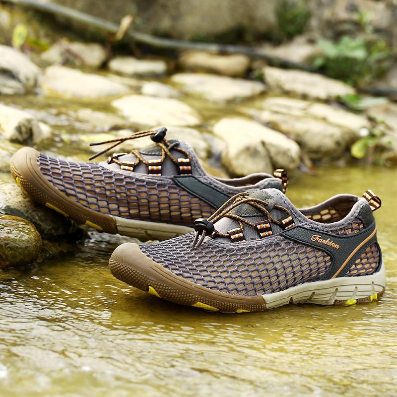 Men Mesh Breathable Outdoor Hiking Water Friendly Sneakers 129321