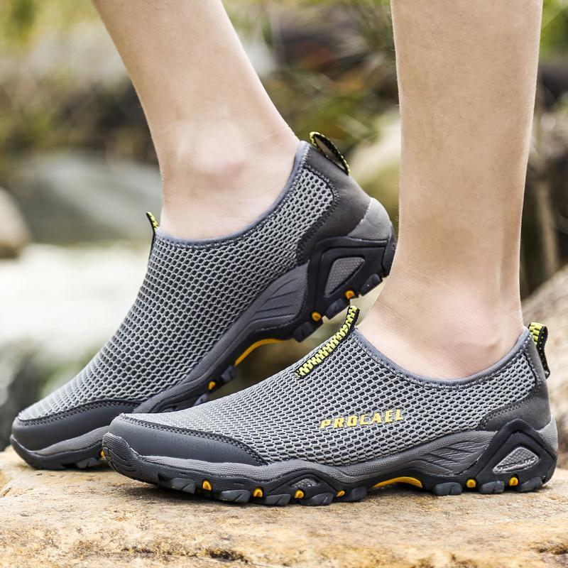 Men's Breathbale Mesh Outdoor Slip Resistant Sneakers