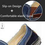 Men's Casual Canvas Denim Soft Breathable Walking Flat Loafers