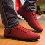 Men's Fashion Casual Shoes Genuine Leather Comfortable Flat Sneakers