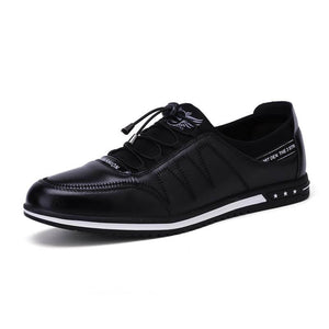 Mens Fashion Breathable Lace-up Leather Casual Shoes