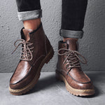 Men's Martin Boots Retro Casual Ankle Boots Tooling Shoes Boots Rubber Sole