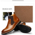 British Style Mens Ankle Boot Leather Chelsea Boots Vintage Pointed Toe Casual Dress Boots