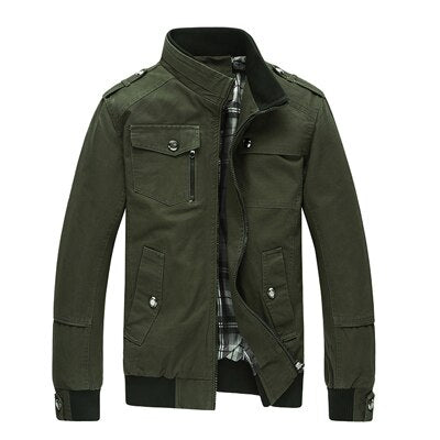 Men's Casual Jacket Army Military Windbreaker Jacket Coats Overcoat