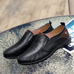 Split Leather Men Loafers Fashion Casual Shoes Driving Slip On Loafers Men Flat Shoes