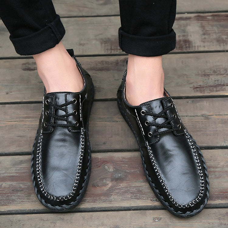 Men Loafers Shoes - Comfortable Men Leather Flat Driving Moccasins