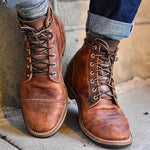 Martin Boots - Men's High-Cut Lace-up Vintage Military Boot