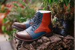 Male Lace Up Warm Ankle Boots Men Pu Leather Winter Shoes
